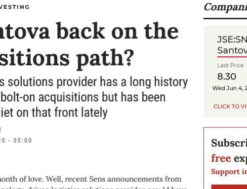 Business Live: Is Santova back on the acquisitions path?